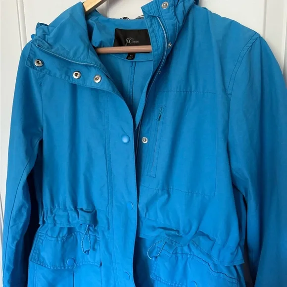 J. Crew Vibrant Blue Perfect Raincoat